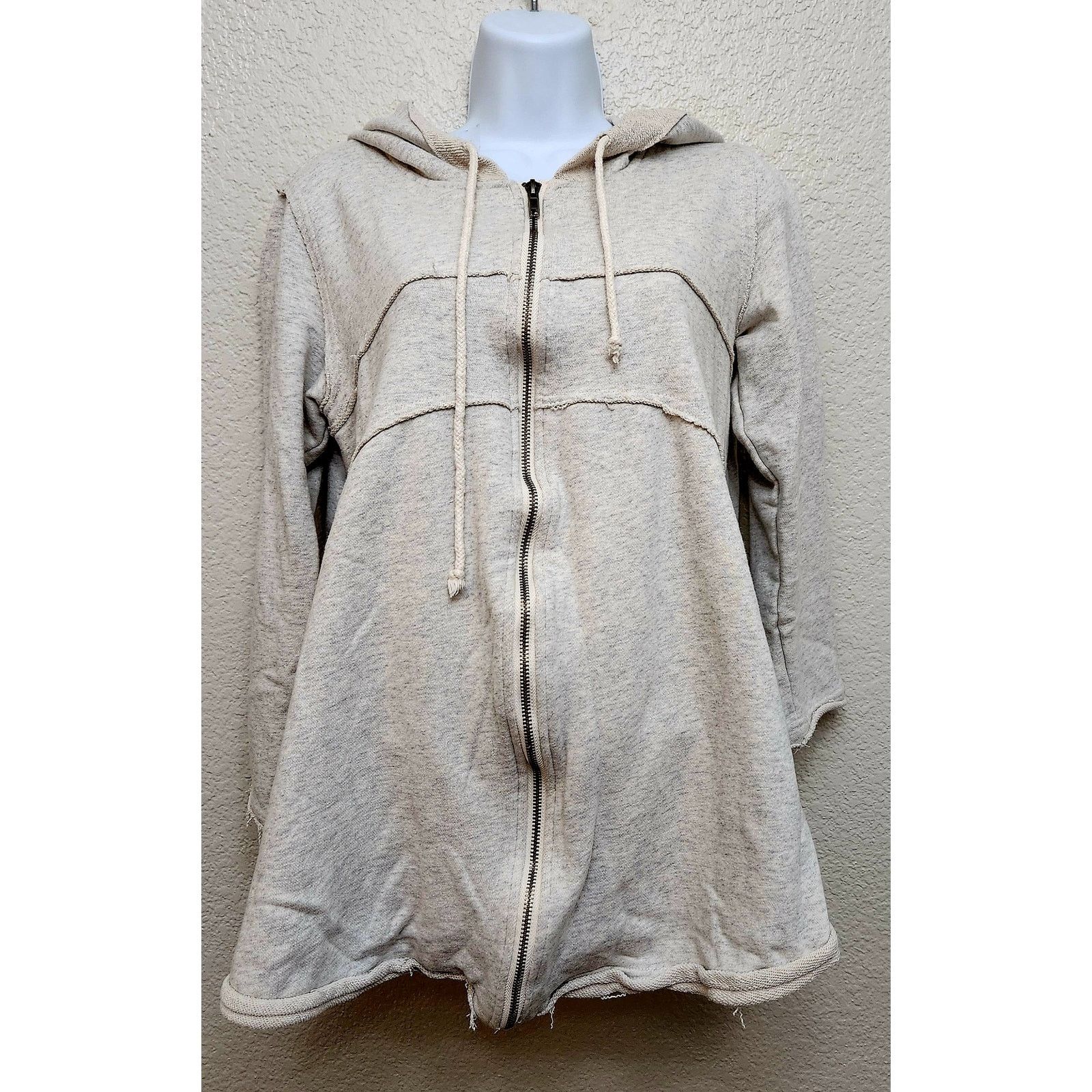 Other Easel Light Gray Full Zip Hooded Sweatshirt Small Pockets Size M / US 6-8 / IT 42-44 - 1 Thumbnail