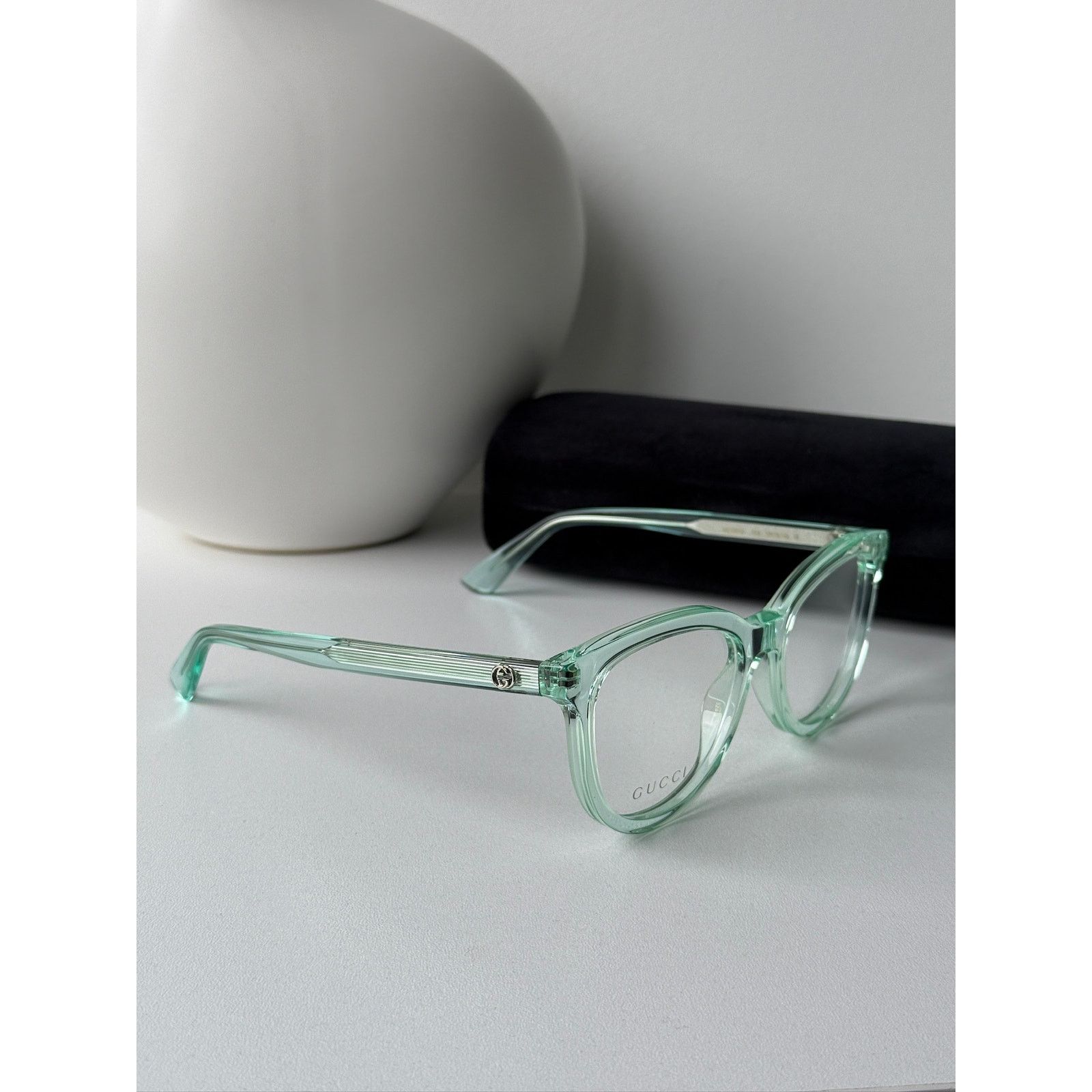 Gucci NEW Gucci GG1687O Clear Green Round Eyeglasses Frames Size ONE SIZE - 6 Thumbnail