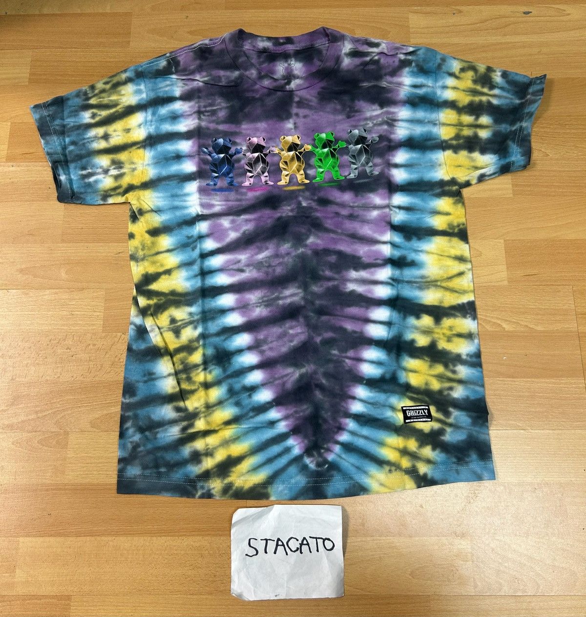 Grizzly Griptape × Rap Tees Grizzly Griptape Bear Logo Tie Dye Tee Size US M / EU 48-50 / 2 - 1 Thumbnail