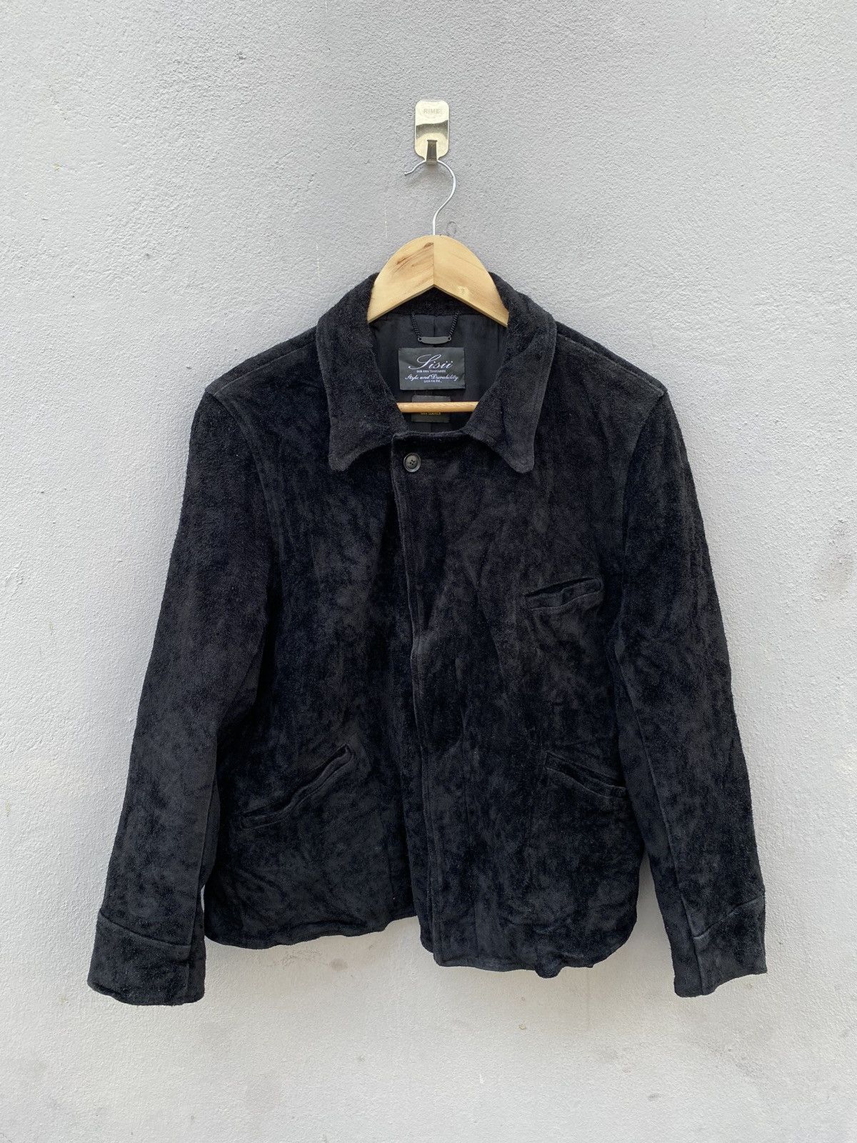 Japanese Brand SISII Black Suede Leather Biker Jacket