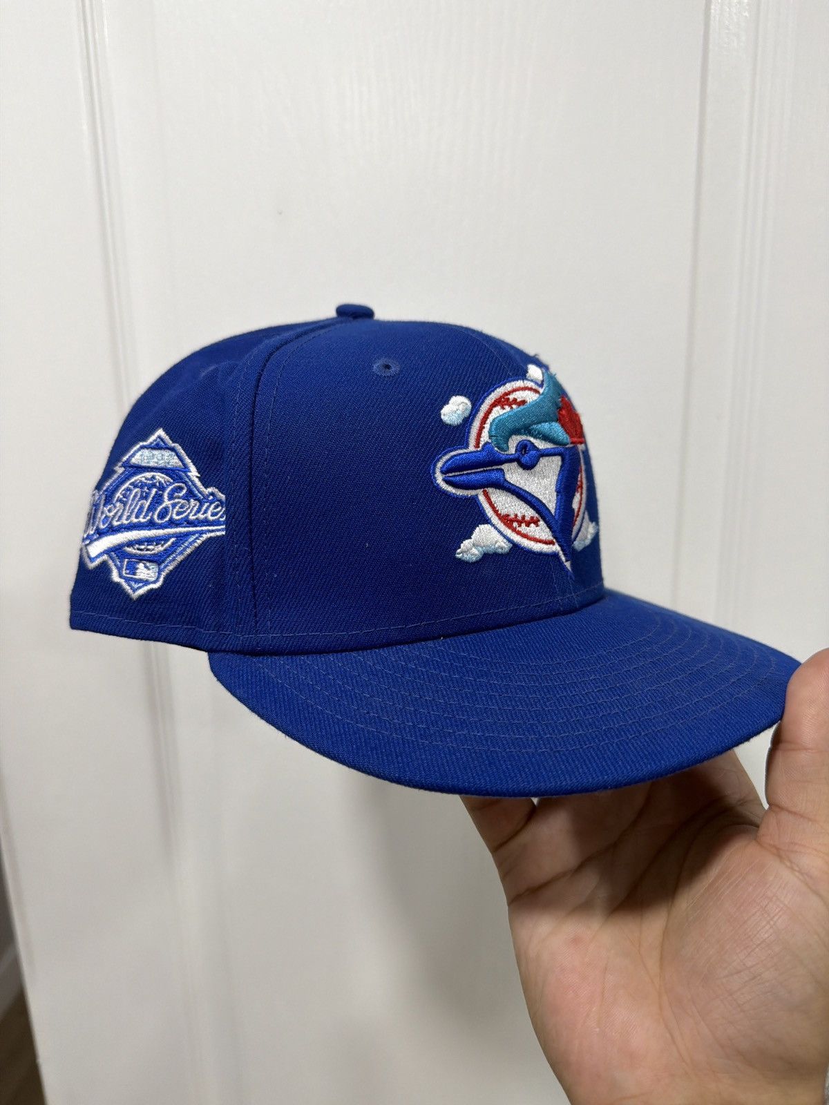 New Era Toronto Blue Jays Fitted World Series Patch Sz 7 Icy Blue UV Size ONE SIZE - 1 Thumbnail
