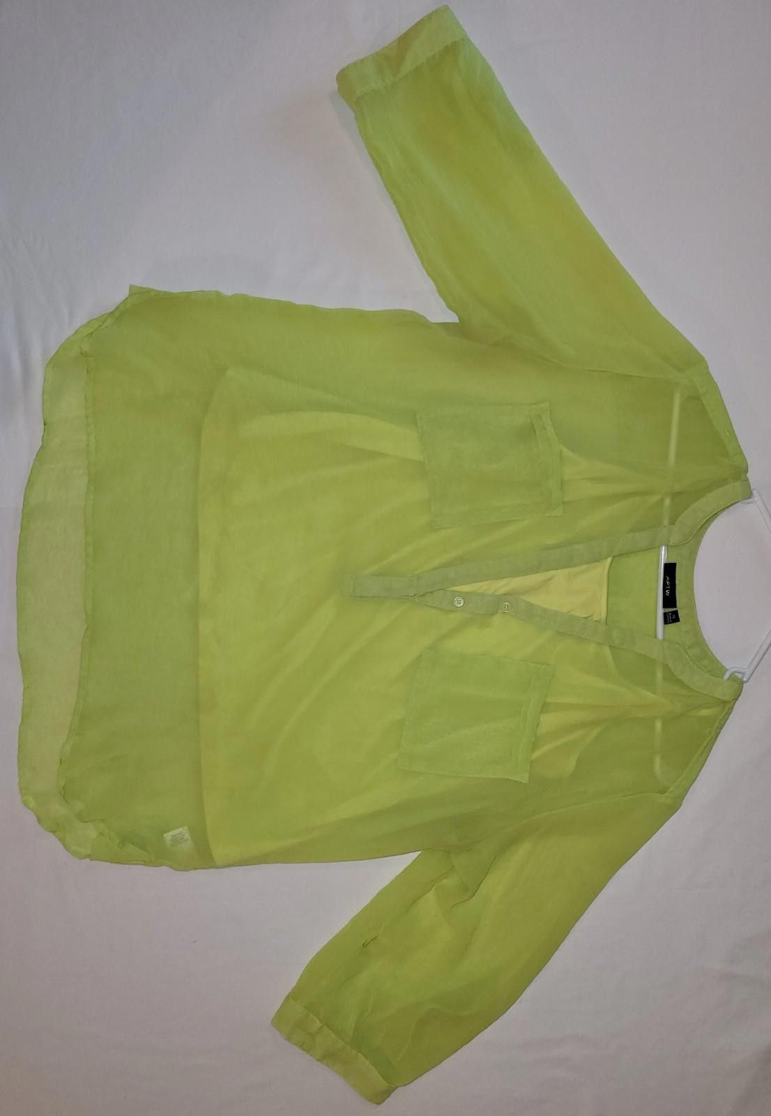 Apt. 9 Apt.9 women's XL yellow cami w/ 3/4 sleeve sheer blouse Size XL / US 12-14 / IT 48-50 - 1 Thumbnail