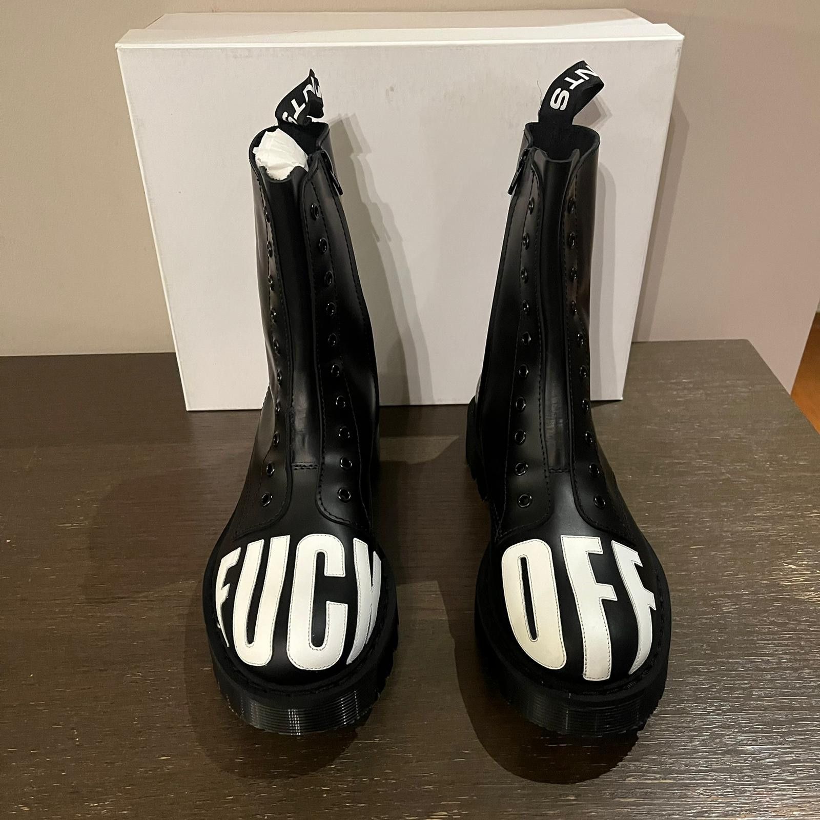 Vetements Fuck Off Army Boots in Black Size US 9 / EU 42 - 6 Thumbnail
