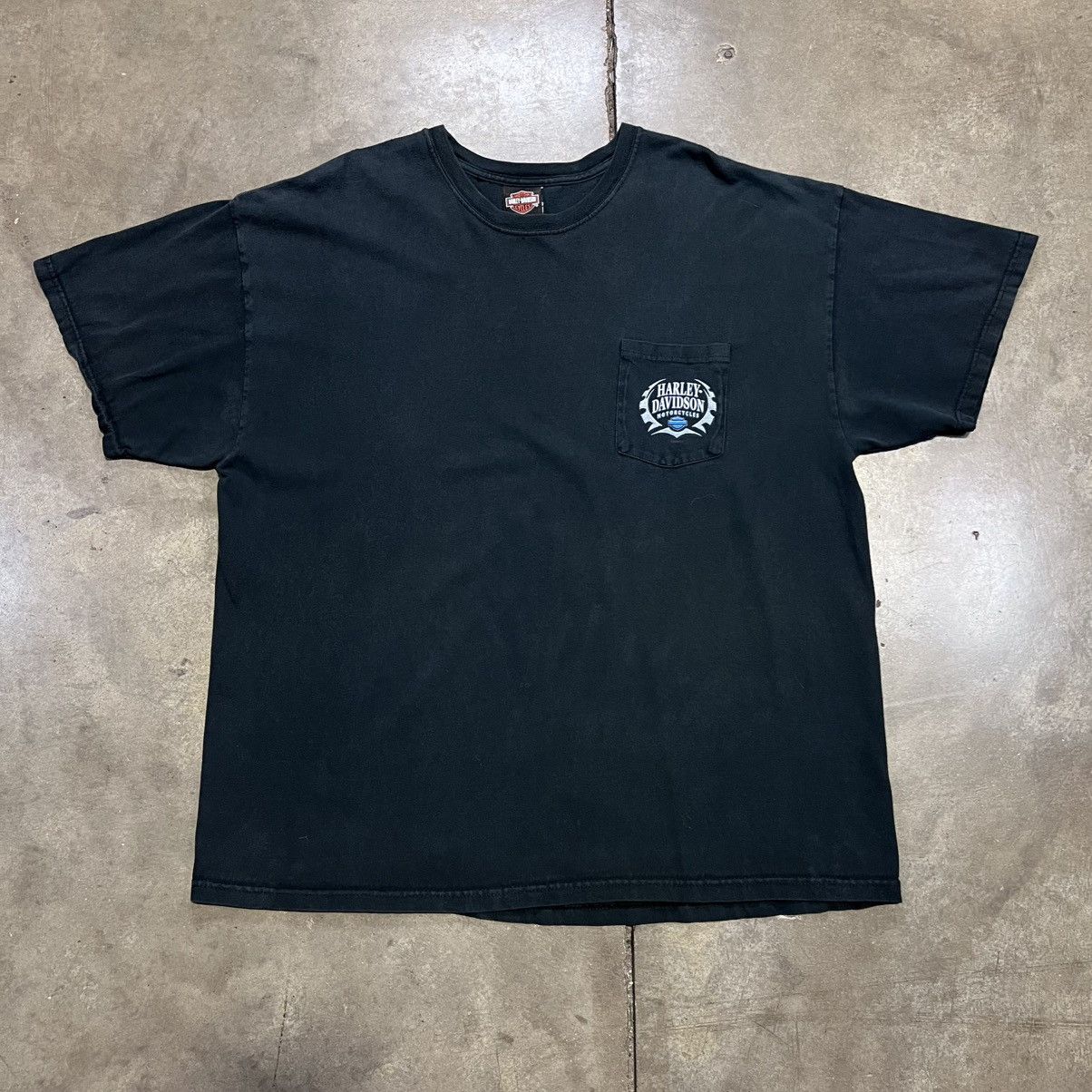 Harley Davidson × Vintage Vintage Harley Davidson Tshirt Motorcycle Biker Pocket Faded Size US XXL / EU 58 / 5 - 5 Thumbnail