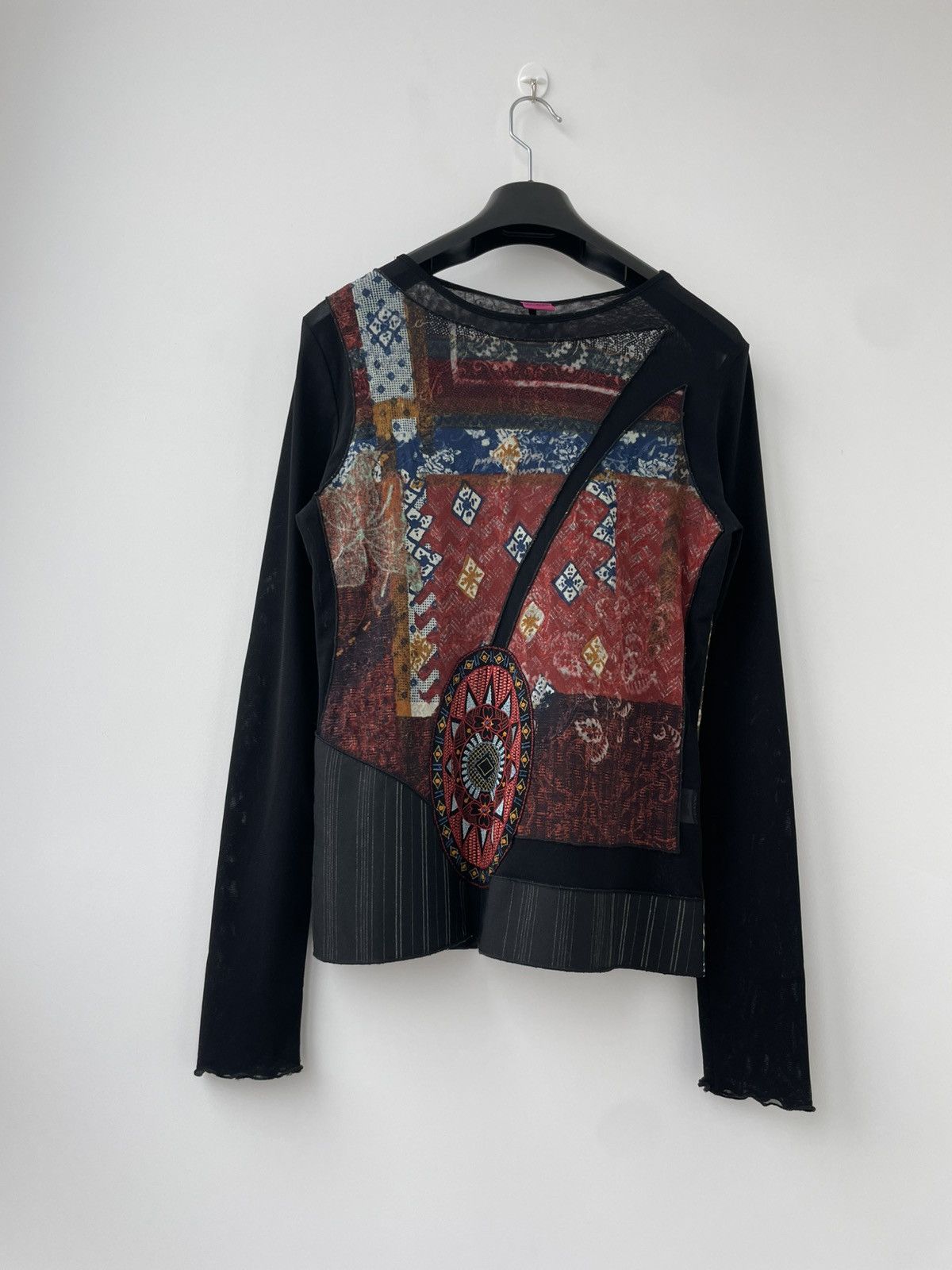 Jean Paul Gaultier Save The Queen Y2K mesh Longsleeve Top Shirt JPG Style Size S / US 4 / IT 40 - 2 Thumbnail