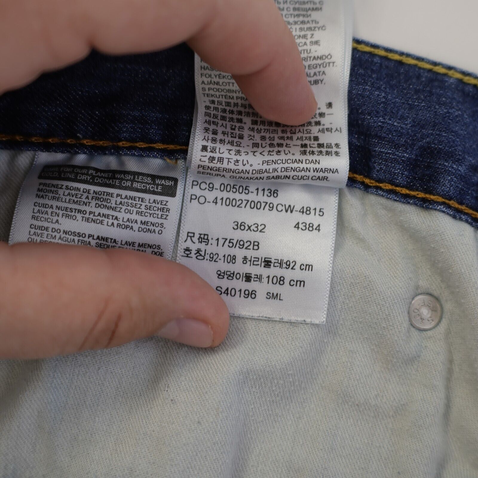 Levi's Levi's 505 Regular Fit Blue Denim Jeans 36/31 Mid Rise Stone Size US 36 / EU 52 - 12 Thumbnail