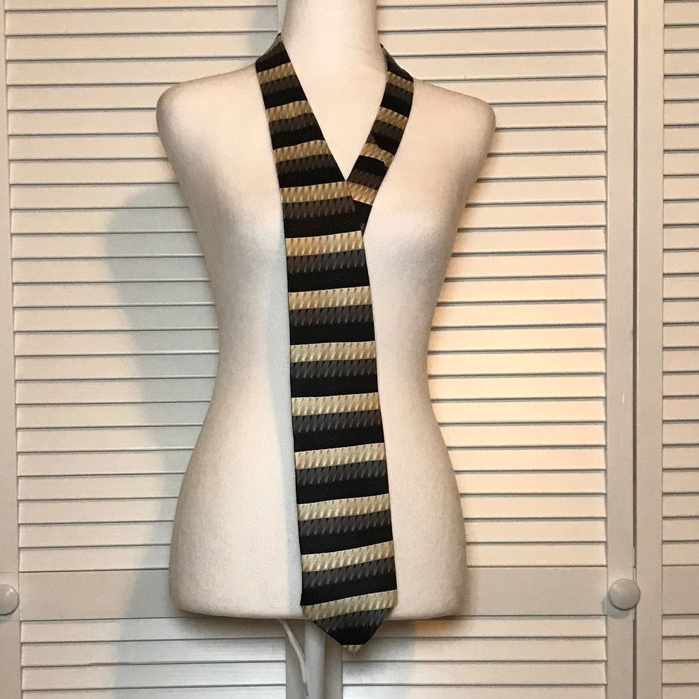 Covington Covington Strips Long Wide Silk Necktie Size ONE SIZE - 2 Thumbnail