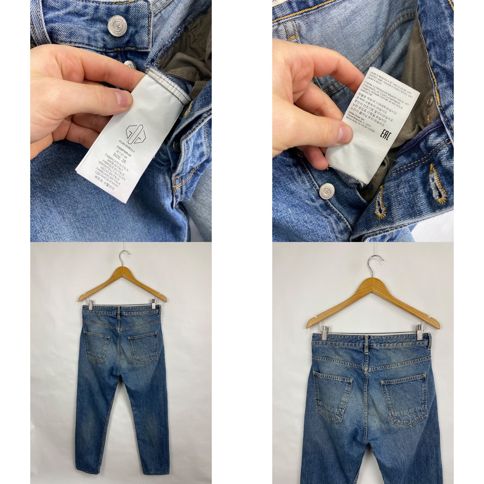 Golden Goose VINTAGE Golden Goose Jeans Venezia Y2K Rare Retro Men's Jeans 29 Blue Size US 29 - 8 Thumbnail