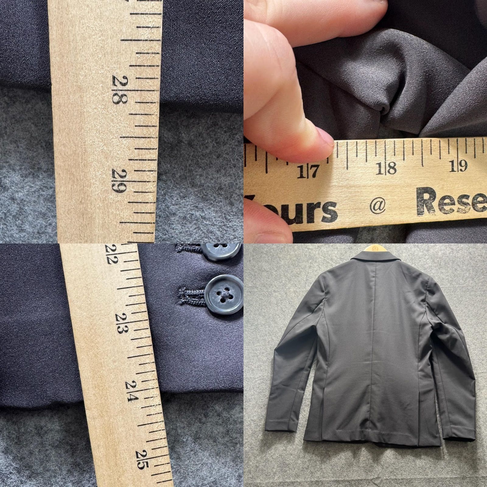 Vintage Tailored Athlete Tech Suit Jacket Mens 38 Gray Athletic Fit Two-Button Notch Lapel Two-Button Front SH Jacket Size 38R - 8 Thumbnail