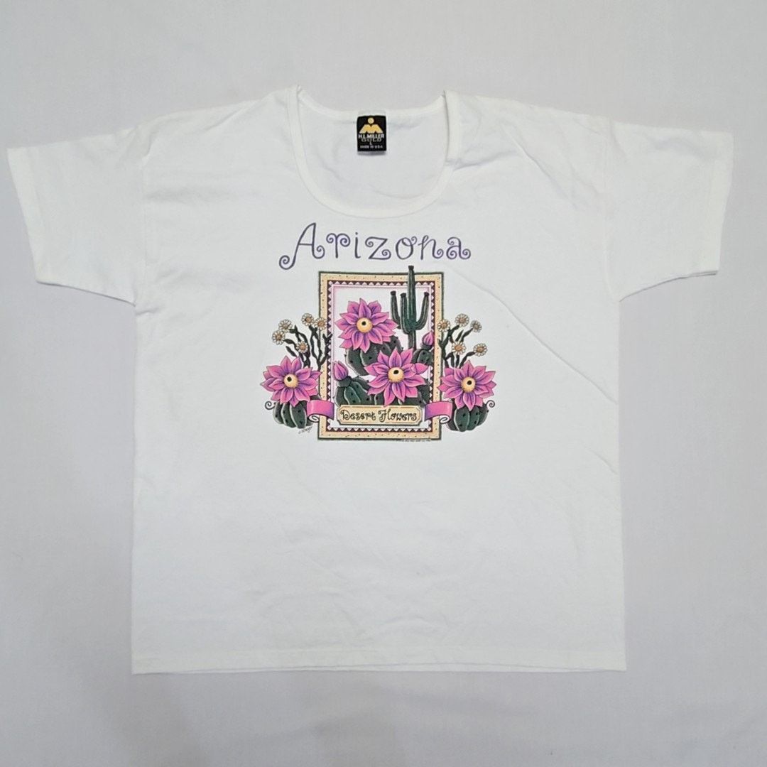 Vintage Vintage Arizona Desert Flowers Shirt Graphic Tee L Size L / US 10 / IT 46 - 1 Thumbnail