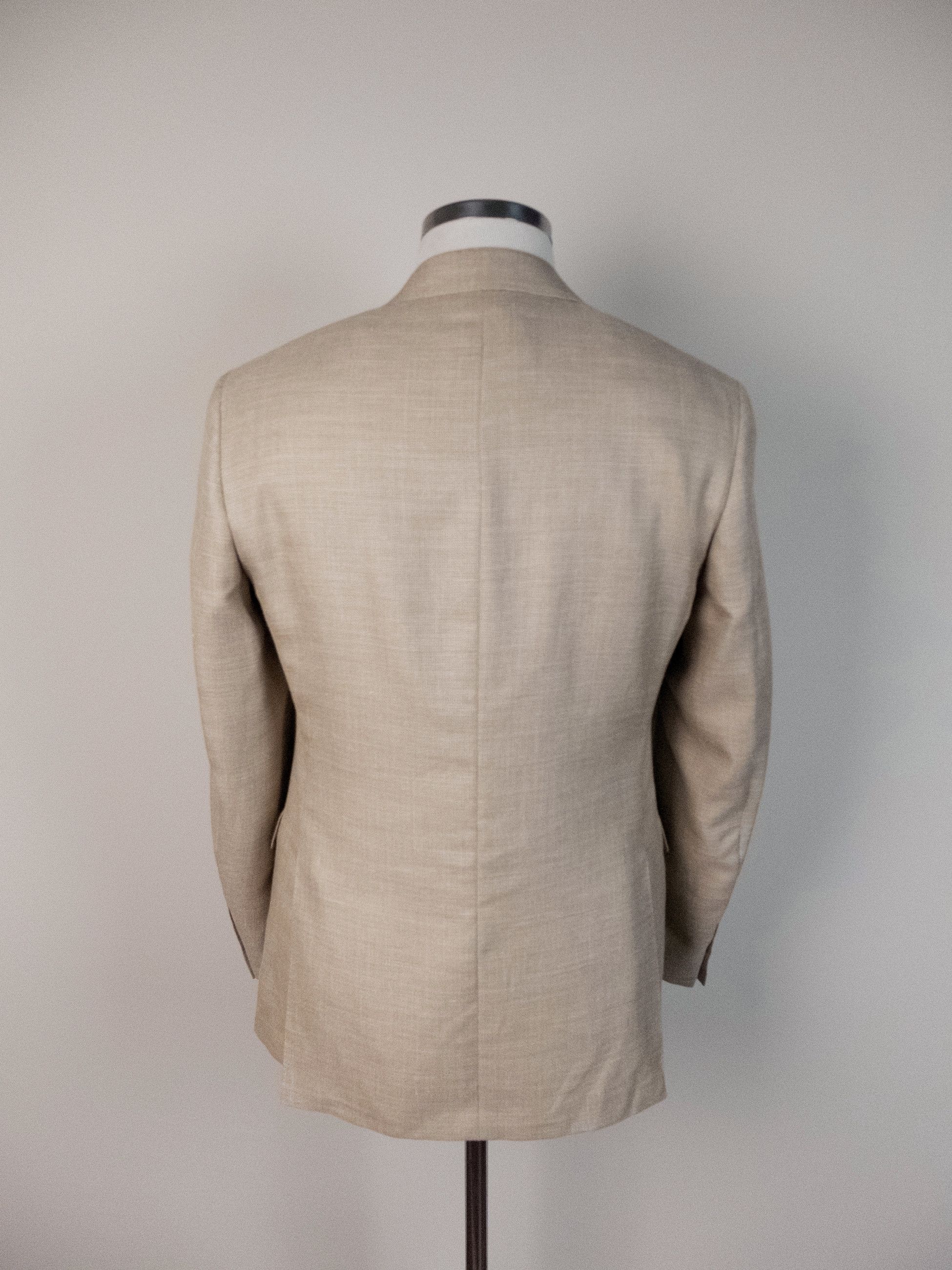 Canali CANALI beige wool silk linen blazer jacket Size 38 US / 48 Size 38R - 2 Thumbnail