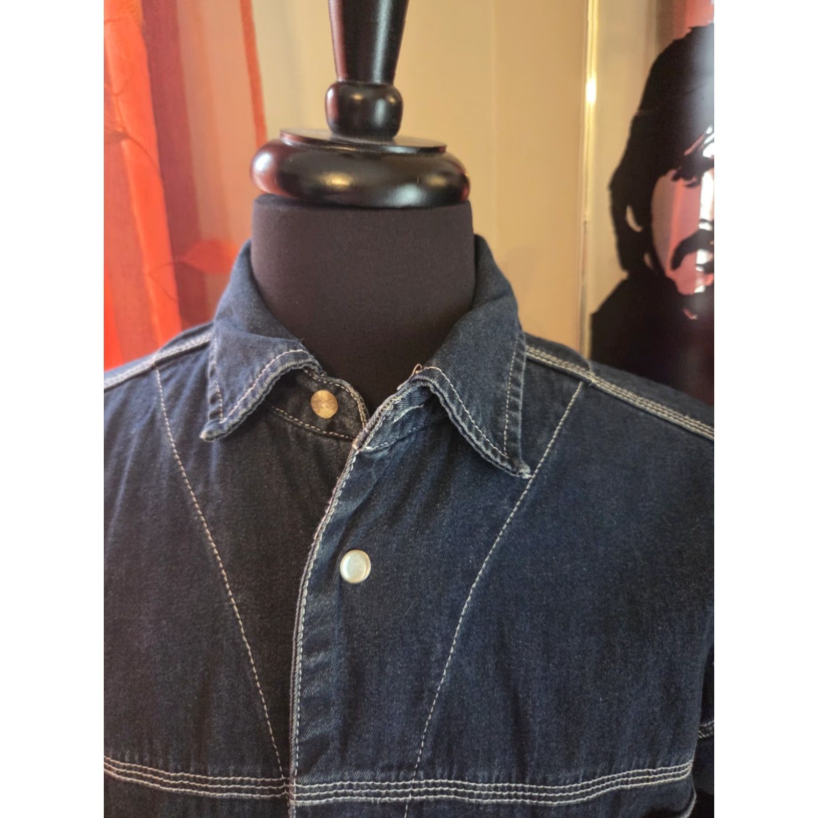 Route 66 VINTAGE Route 66 Mens Shirt Denim Size M Western Workwear Pearl Snap Pockets Size US M / EU 48-50 / 2 - 3 Thumbnail