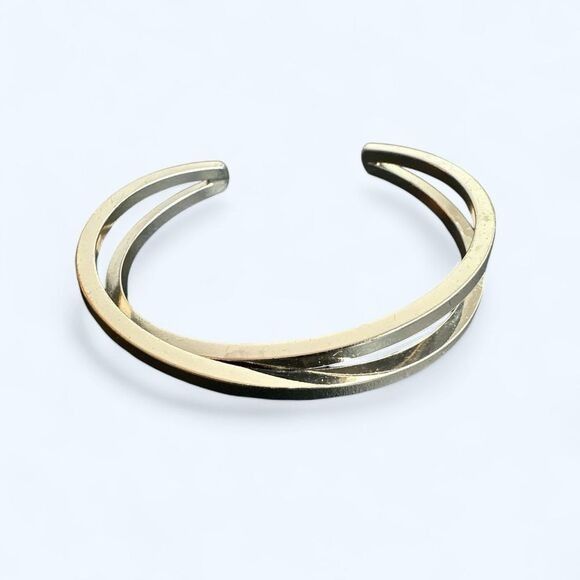 Other Silver Tone Open Cuff Bracelet With Twisted Design Size ONE SIZE - 5 Thumbnail