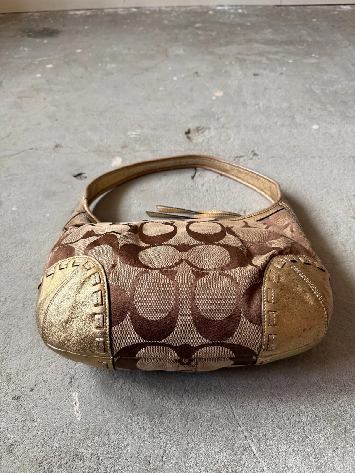 Coach Coach Signature Ergo Shoulder Bag Beige/Gold Size ONE SIZE - 9 Thumbnail