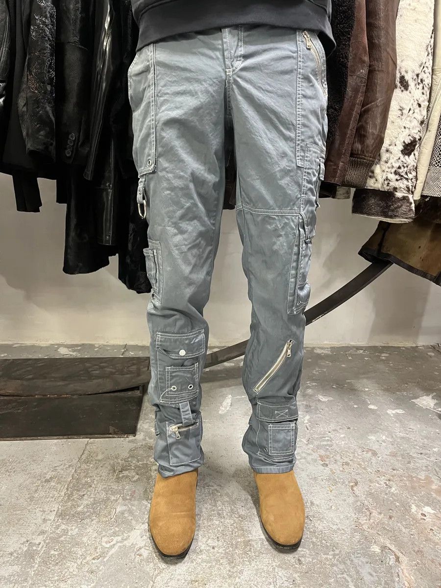 Dolce & Gabbana SS2003 Dolce & Gabbana Grey Army Multi Zips Bondage Pants Size US 30 / EU 46 - 3 Thumbnail