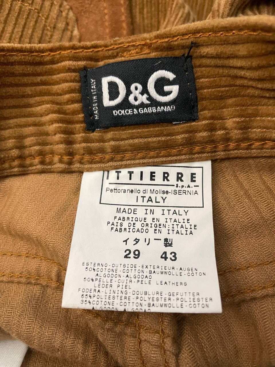 Dolce & Gabbana Dolce&Gabbana Denim Pants Brown y2k Size US 29 - 15 Thumbnail