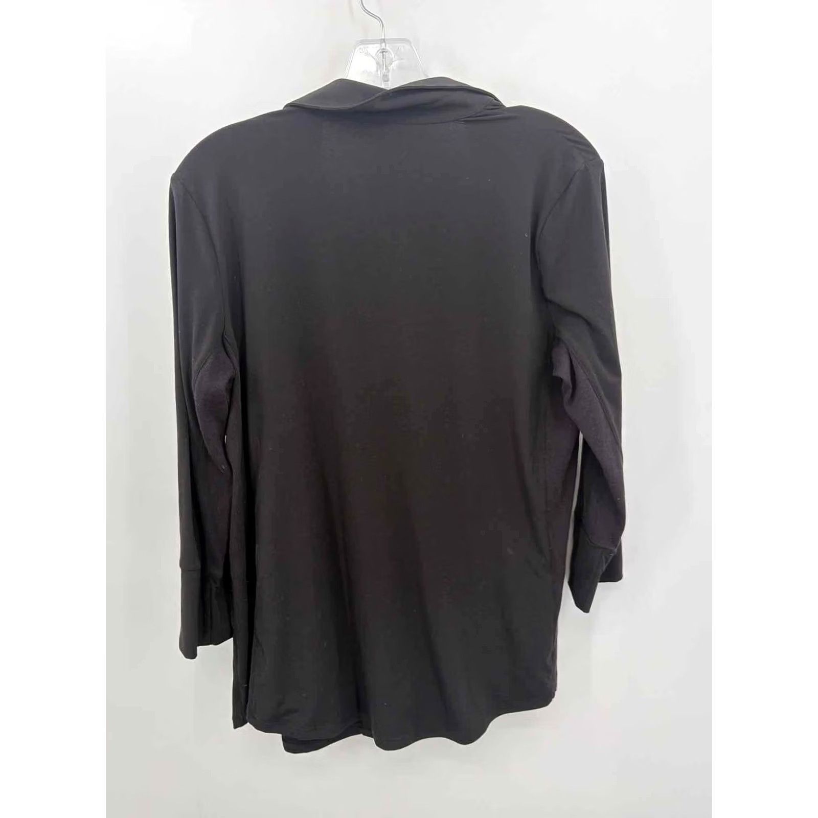 J.McLaughlin J Mclaughlin Blouse Black Button Down Size Large - Pre-Owned, Regular, Large, VINTAGE? Size L / US 10 / IT 46 - 2 Thumbnail