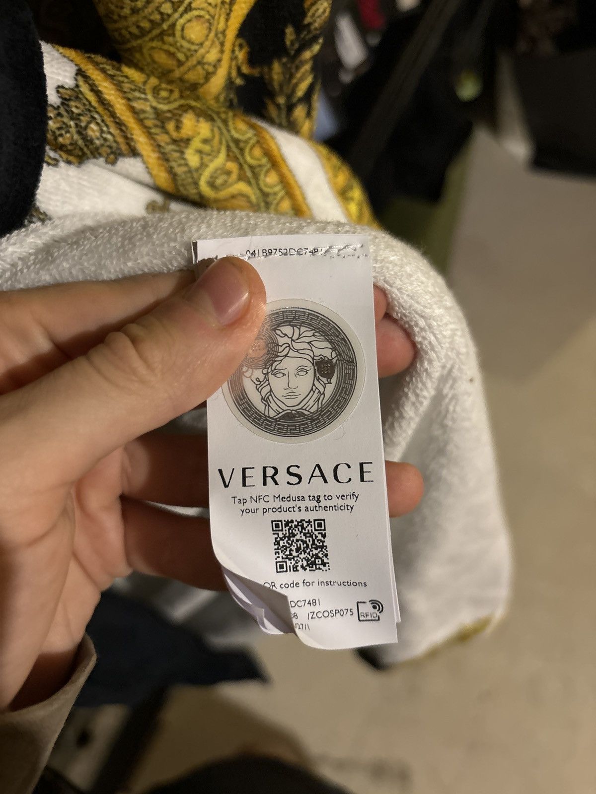 Versace Versace Dark Gold/Black Baroque Print Robe Size ONE SIZE - 6 Thumbnail