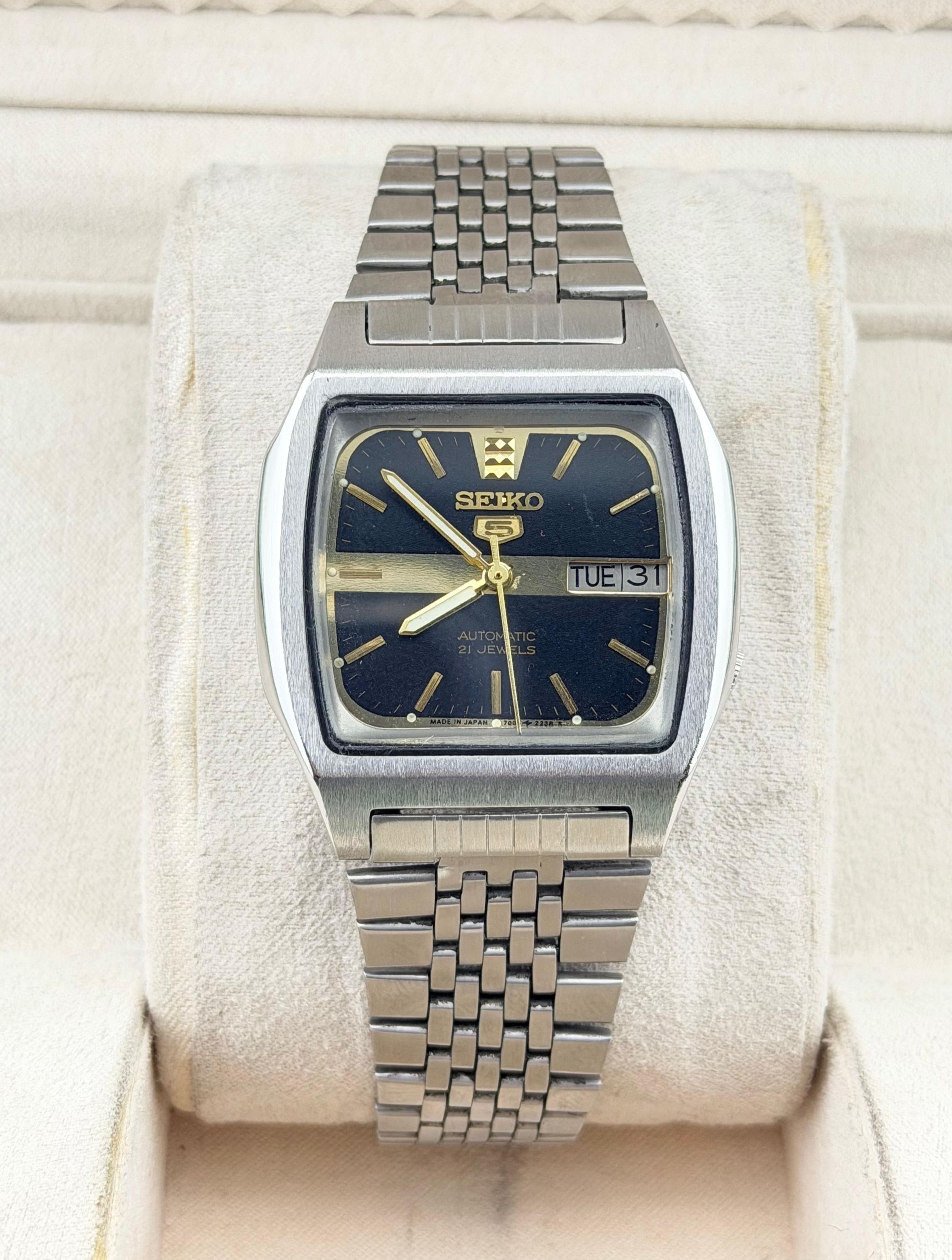 Seiko Vintage Men’s Wrist Watch|Black Dial Size 36 - 1 Thumbnail
