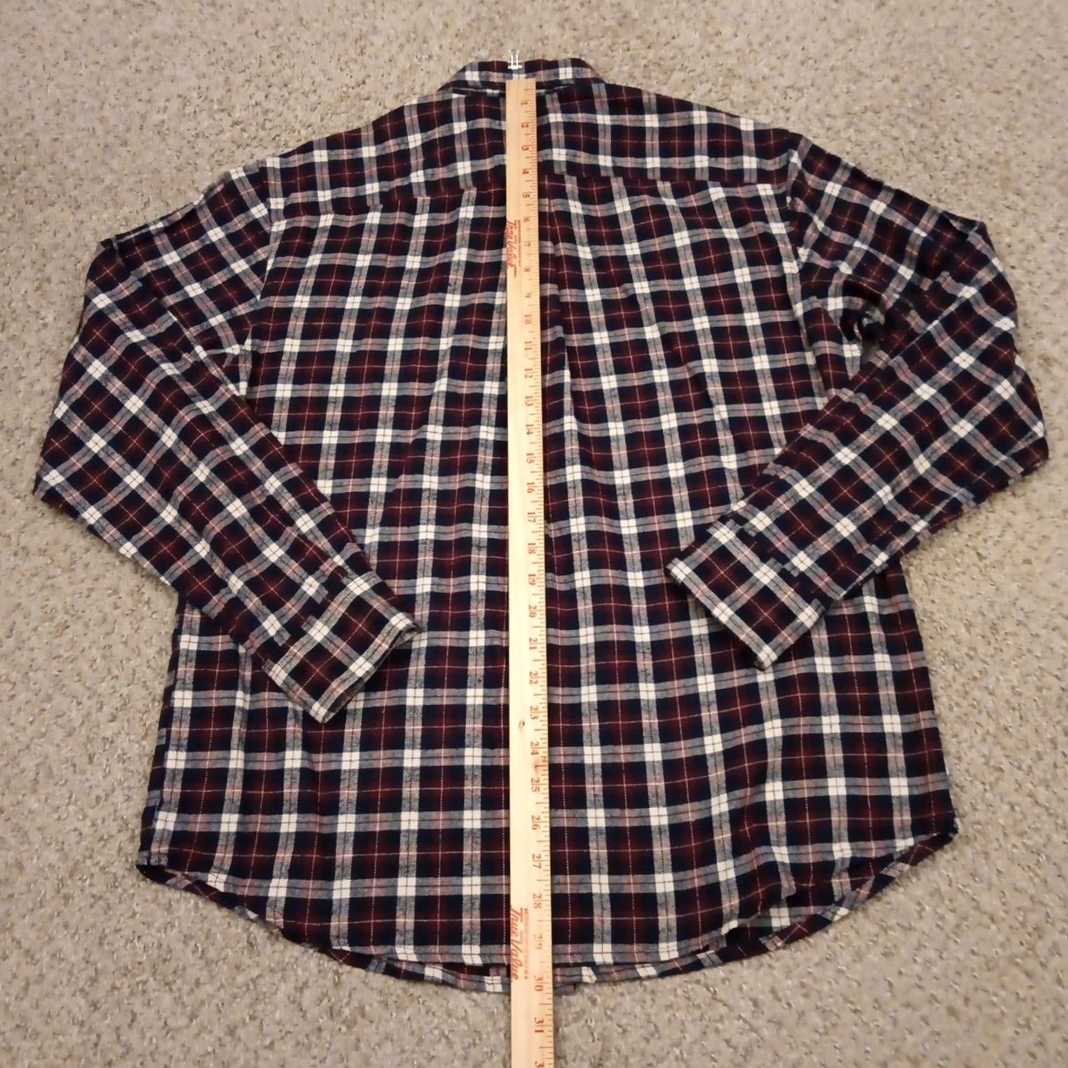 Arrow Arrow Shirt Mens Medium Red Plaid Flannel Long Sleeve Button Down Cotton Size US M / EU 48-50 / 2 - 6 Thumbnail