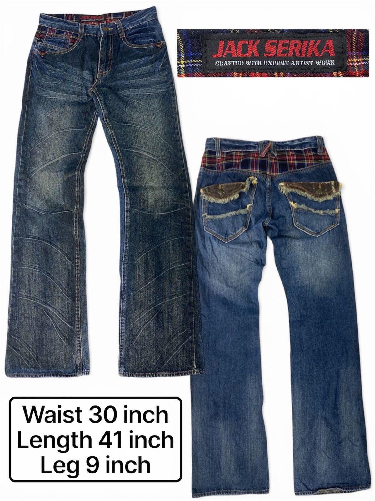 Japanese Brand x Jack Serika Vintage Y2K Double Waist Flared