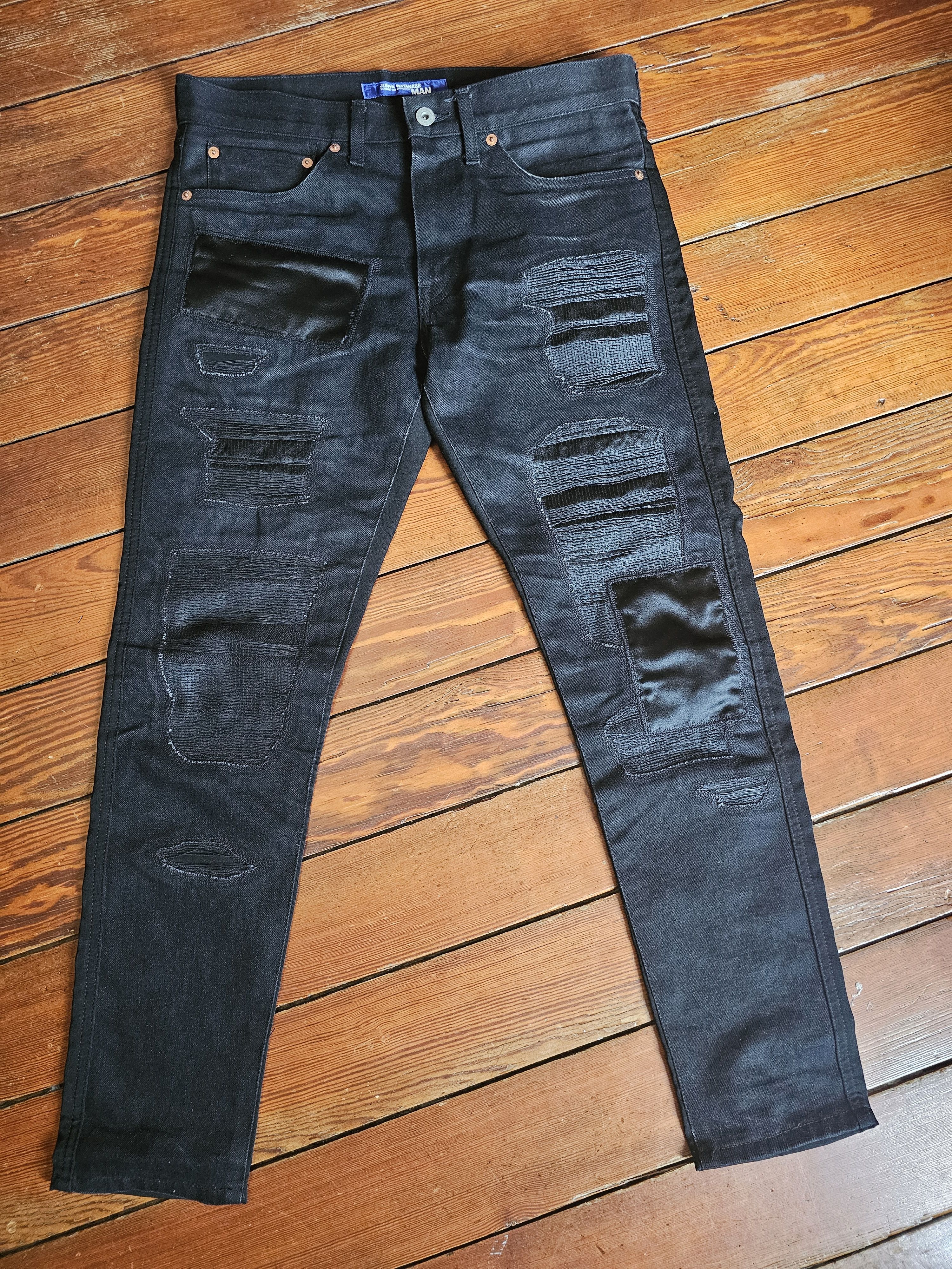 Junya Watanabe Boro patchwork Junya Watanabe man black half denim half wool Size US 30 / EU 46 - 1 Thumbnail
