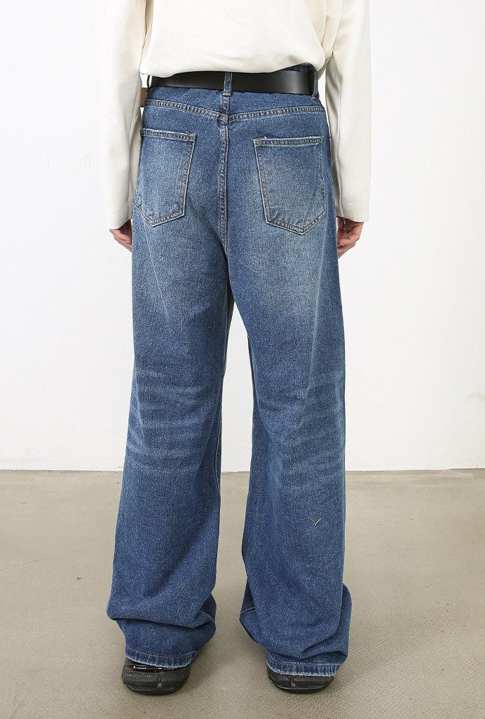 Japanese Brand × Jean Blue Washed Distressed Jeans Size US 32 / EU 48 - 3 Thumbnail