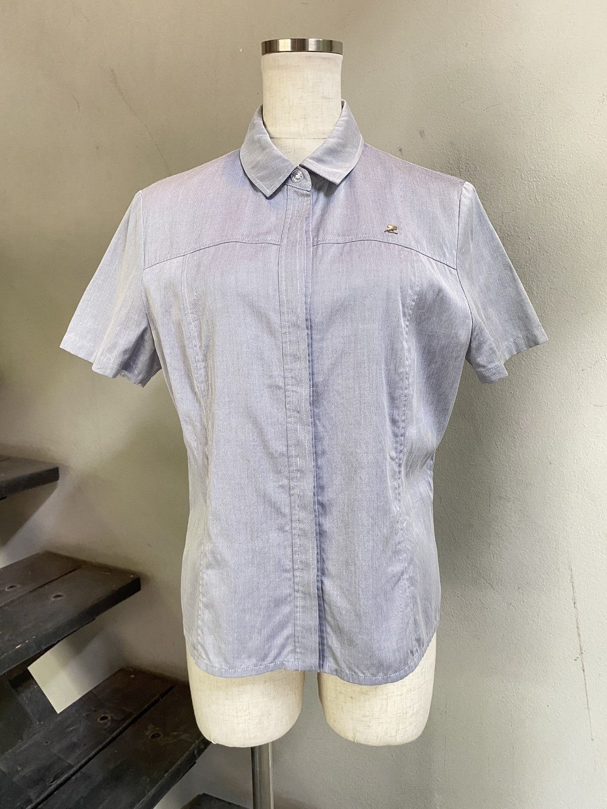 Courreges Courrèges Classic Light Blue Collared Shirt Size S / US 4 / IT 40 - 13 Thumbnail