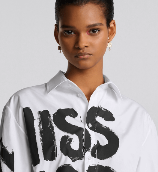 Dior o1w1db11225 451B28 Blouse in White/Black Size XL / US 12-14 / IT 48-50 - 6 Thumbnail