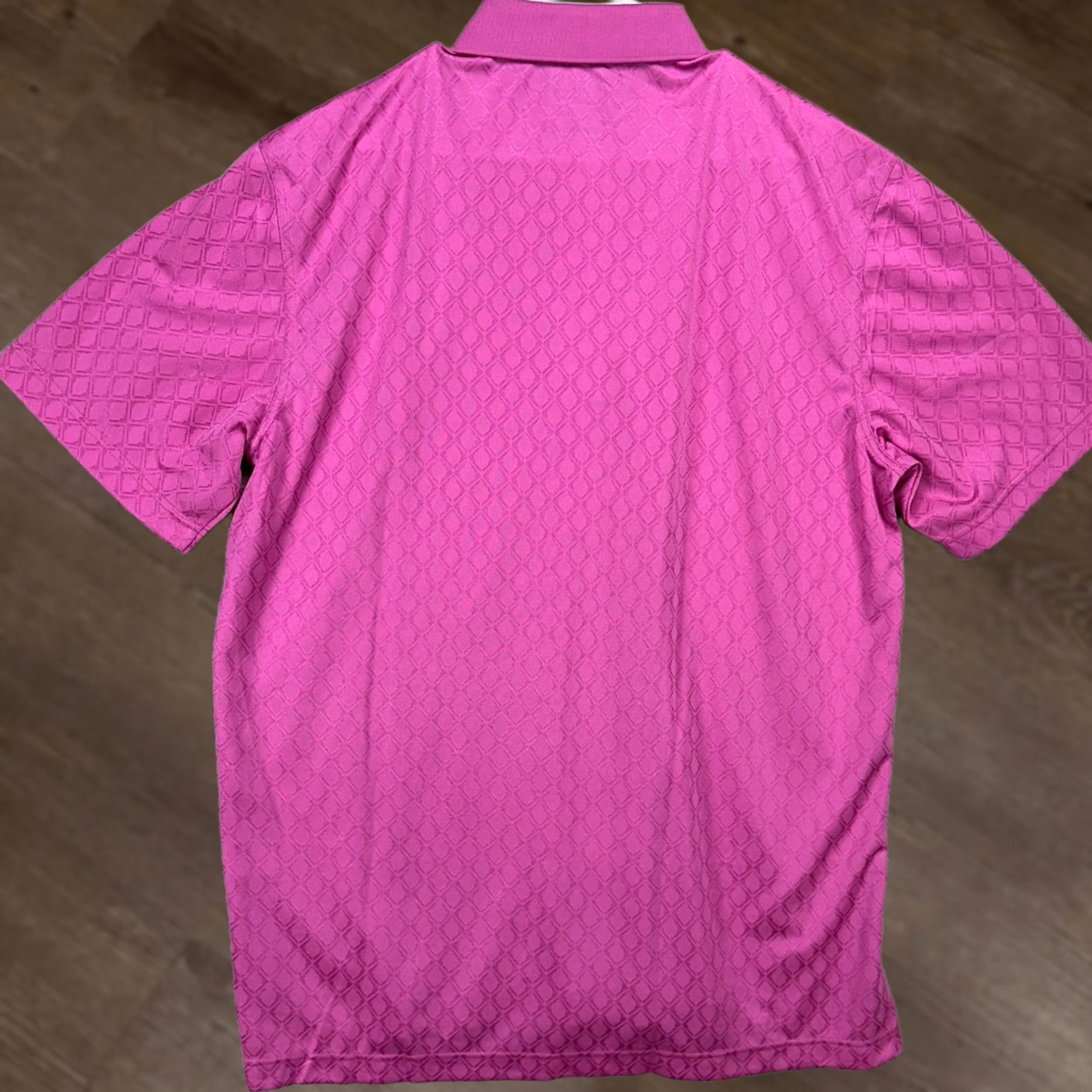 Vintage Monterey Club Polo Shirt Mens XL Pink Geometric Wicking Dry Swing Golf Rugby NEW Size US XL / EU 56 / 4 - 1 Thumbnail