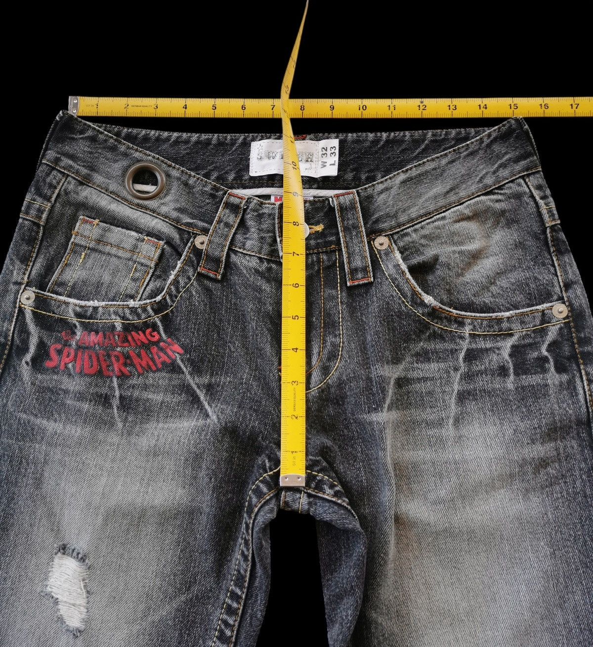 Vintage Vintage Switch Marvel Comics Distressed Denim Jeans 30x32.5 Size US 30 / EU 46 - 10 Thumbnail