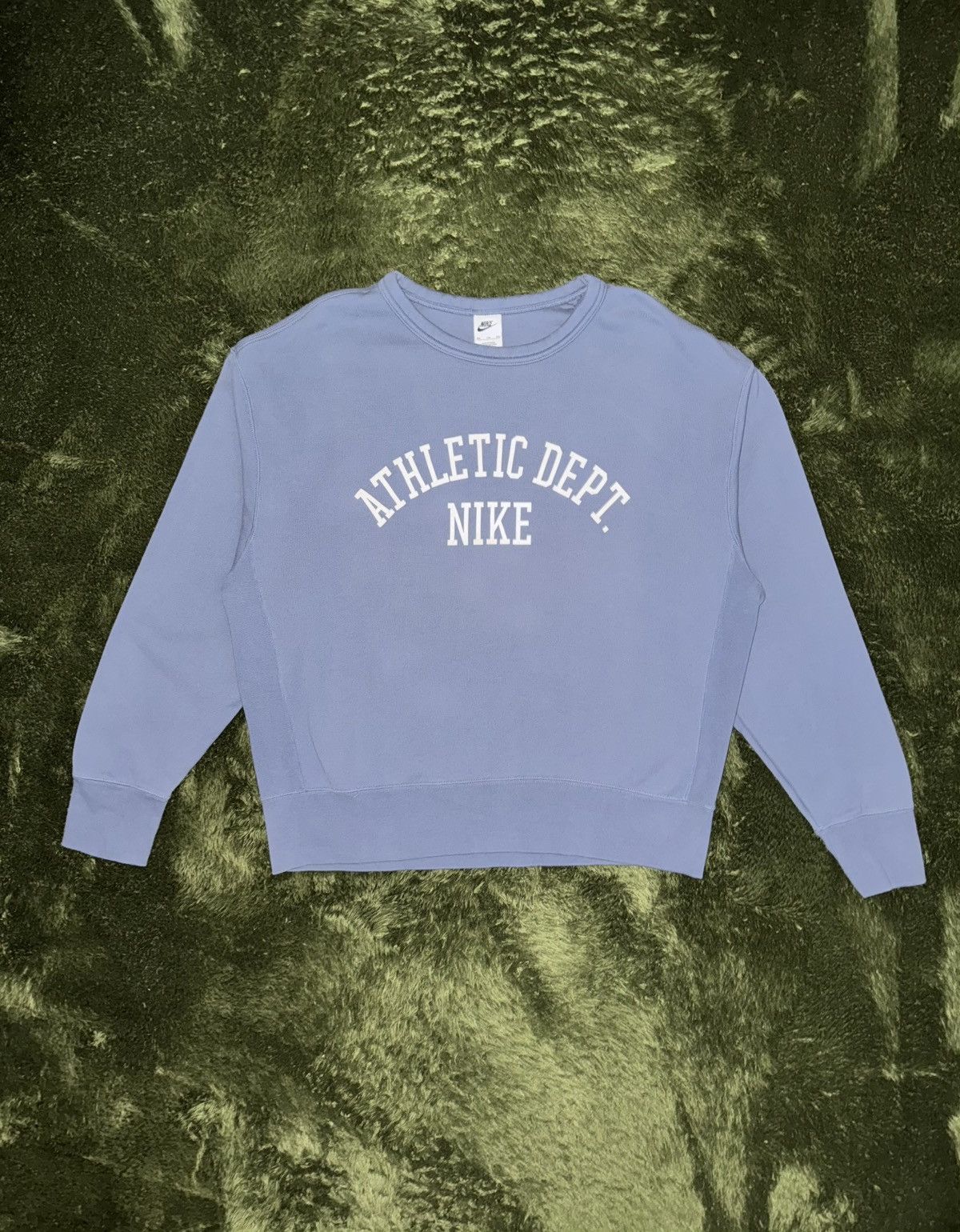 Nike [XXL] Nike NSW Old Logo Fleece Crewneck – Vintage Blue Size US XXL / EU 58 / 5 - 1 Thumbnail