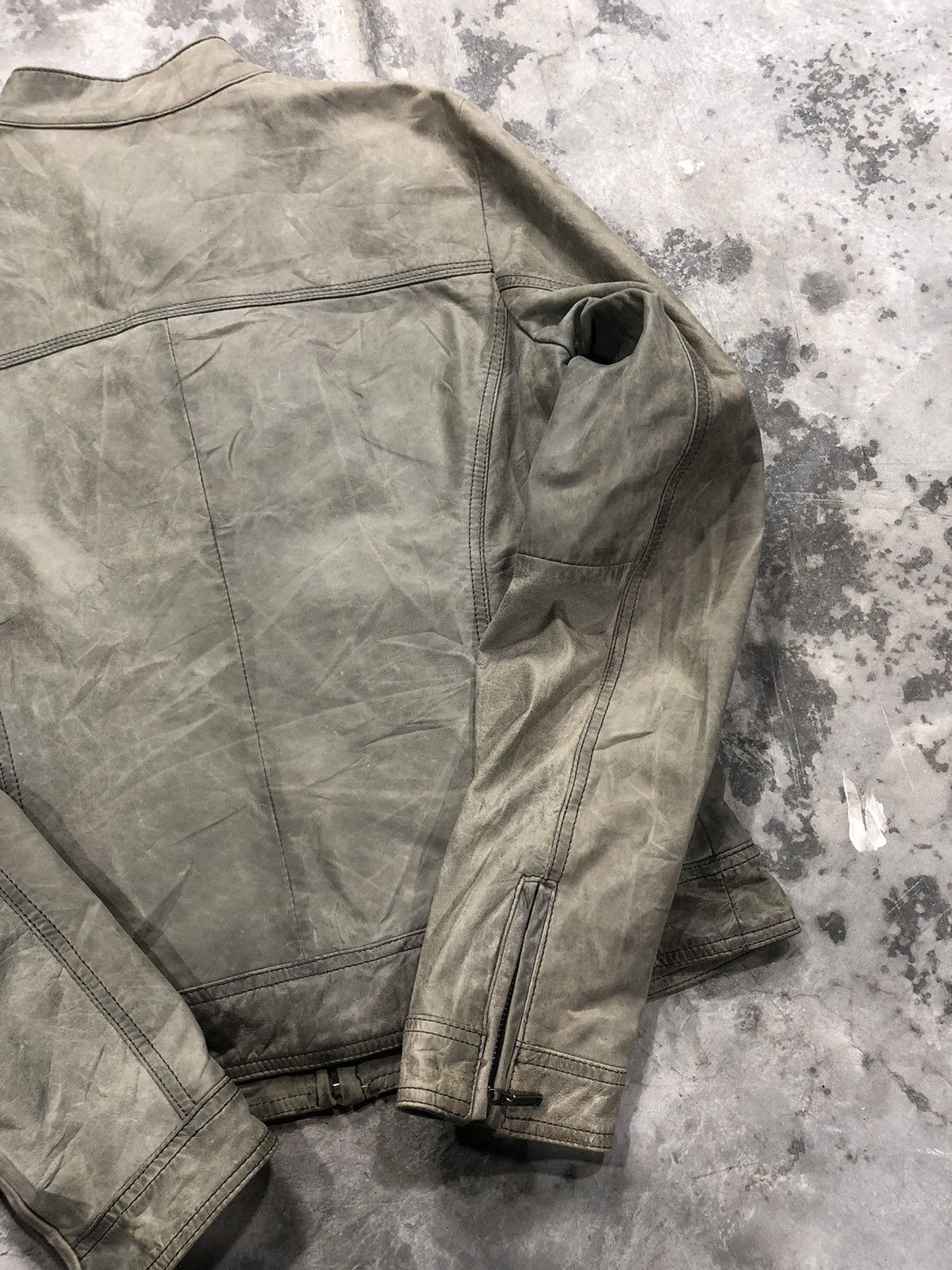Mango Genuine leather biker jacket