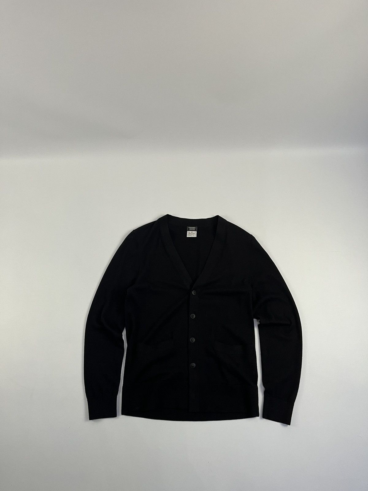 image of Cardigan Chanel Black Uniform Sweater, Women's (Size Small)