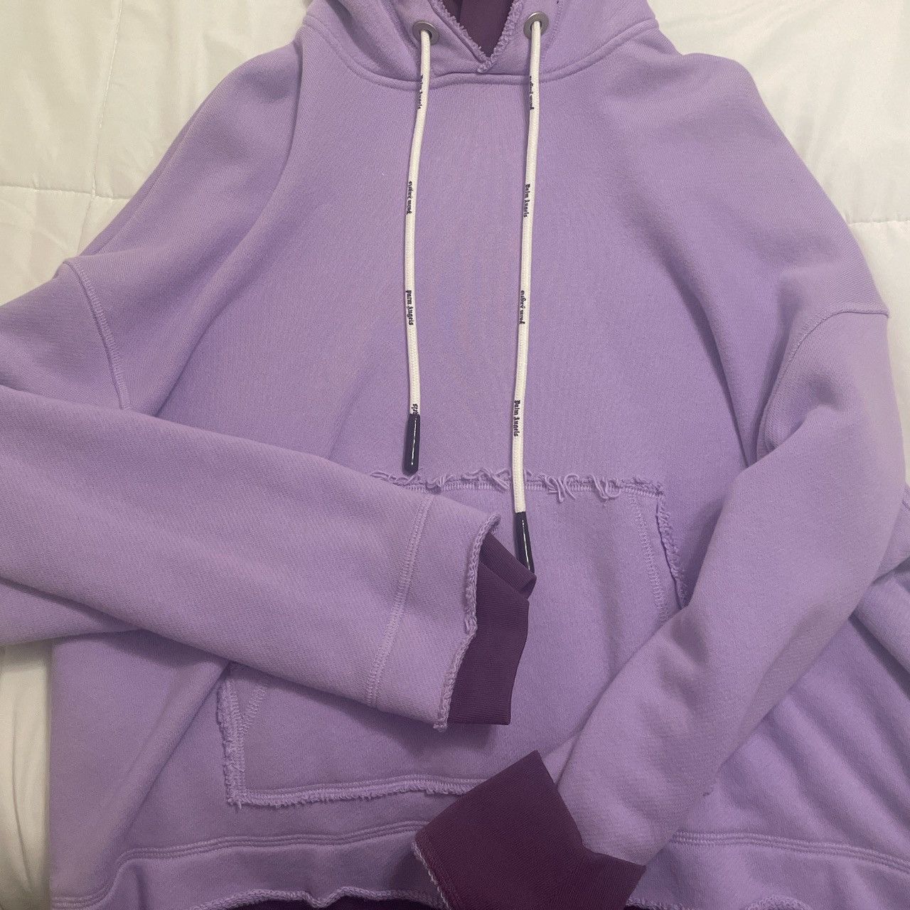 Palm Angels AUTHENTIC PALM ANGELS PURPLE DOUBLE HOODED HOODIE Size US M / EU 48-50 / 2 - 2 Thumbnail