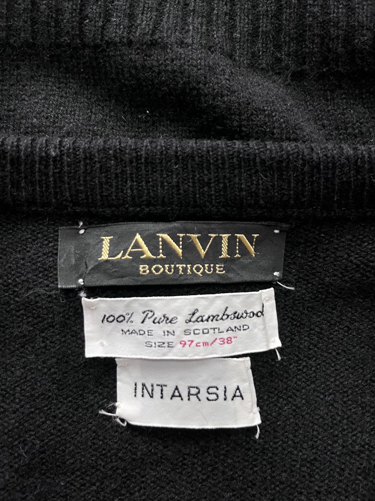 Lanvin 1990s intarsia lambwool abstract art #F2 Size US S / EU 44-46 / 1 - 6 Thumbnail