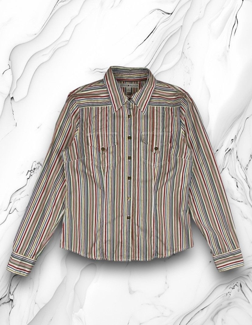 Tommy Hilfiger Woman Vintage Tommy Hilfiger Shirt Long Sleeve Size M Size M / US 6-8 / IT 42-44 - 1 Thumbnail