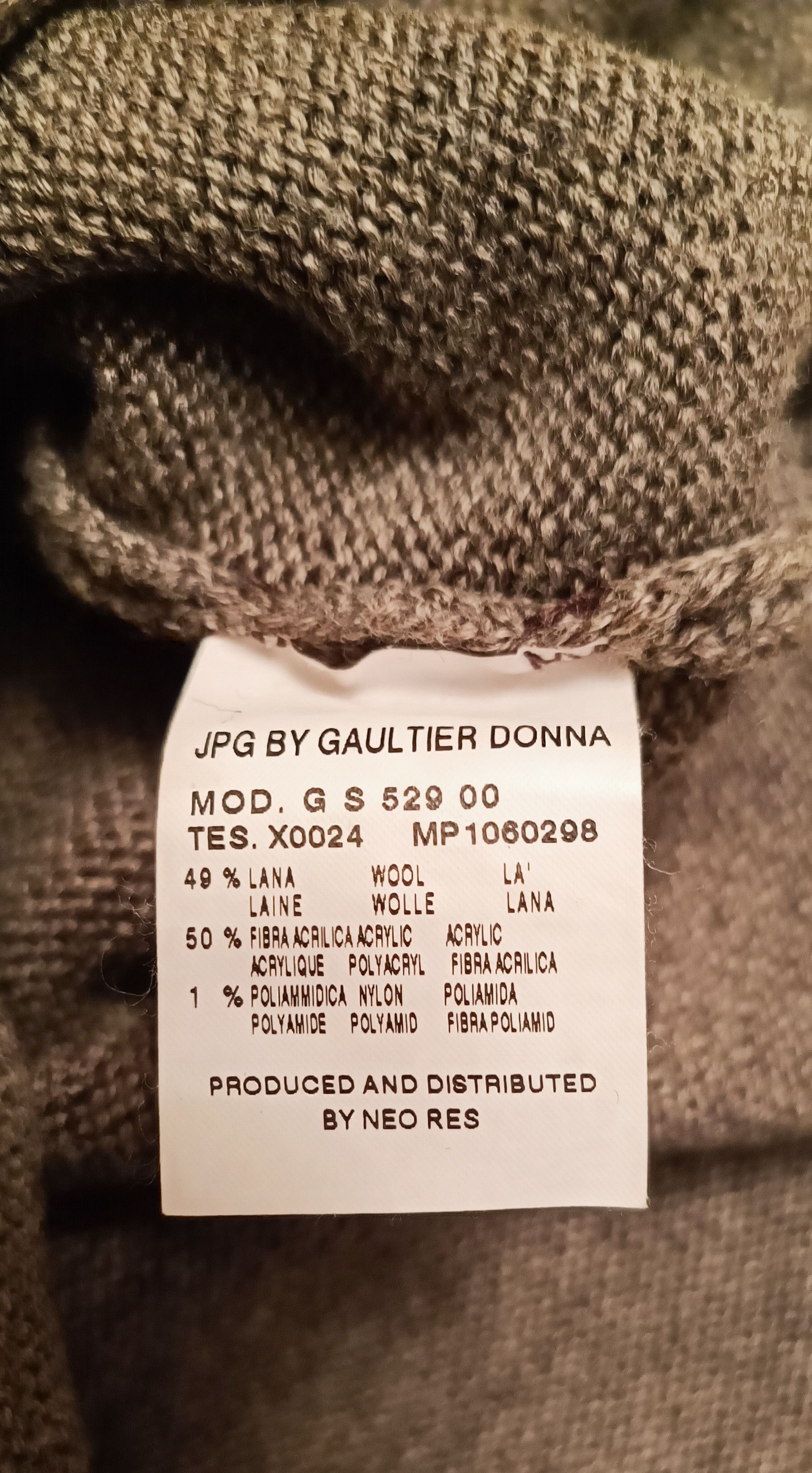 Jean Paul Gaultier 90's - Mink color wool cardigan Size S / US 4 / IT 40 - 4 Thumbnail