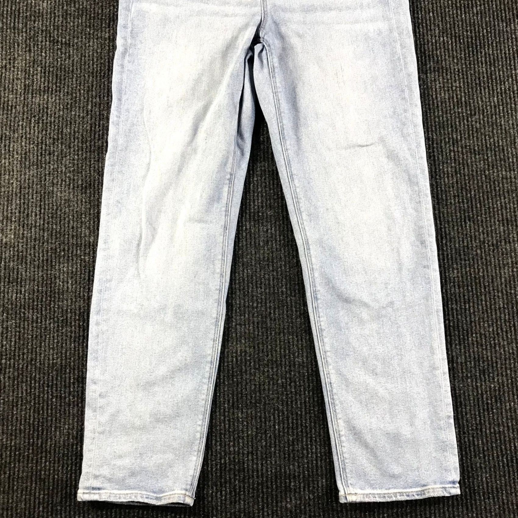 American Eagle Outfitters American Eagle Womens High Rise Mom Jeans Light Wash Stretch Denim 8 5-Pocket Blue 90s Womens Size 30" / US 8 / IT 44 - 3 Thumbnail