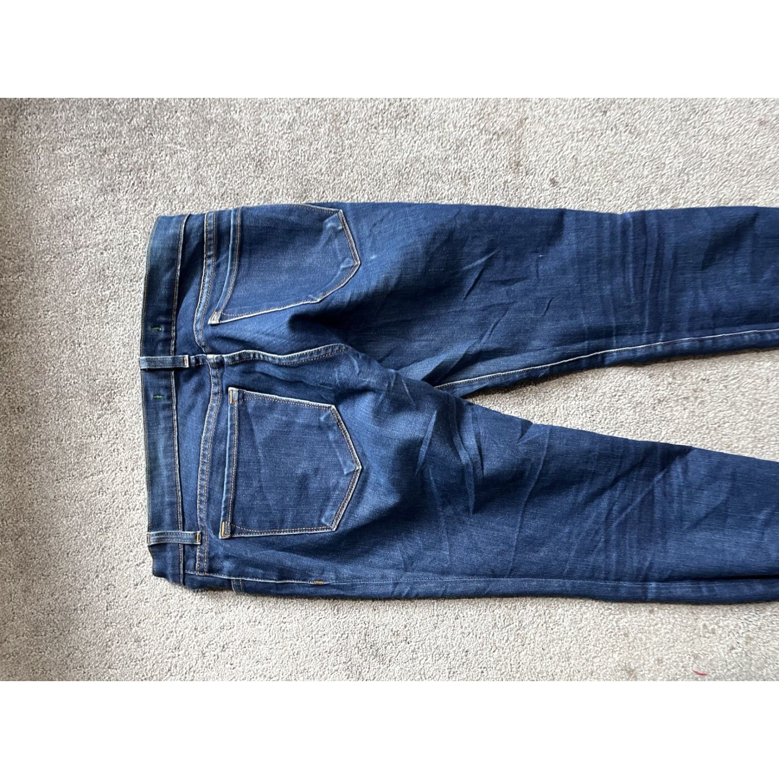 J Brand J Brand Womens Ankle Skinny Jeans Dark Blue Low Rise Button Size 27 Size 27" / US 4 / IT 40 - 4 Thumbnail