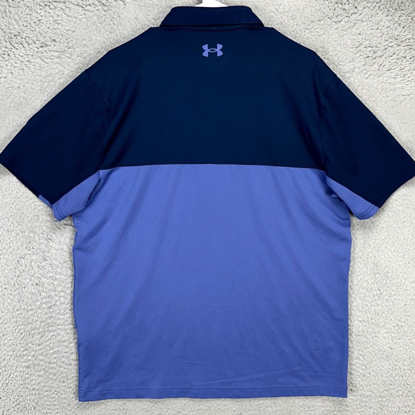Under Armour Under Armour The Performance Polo Shirt Mens Large Blue Colorblock Golf Rugby Shirt Size US L / EU 52-54 / 3 - 3 Thumbnail