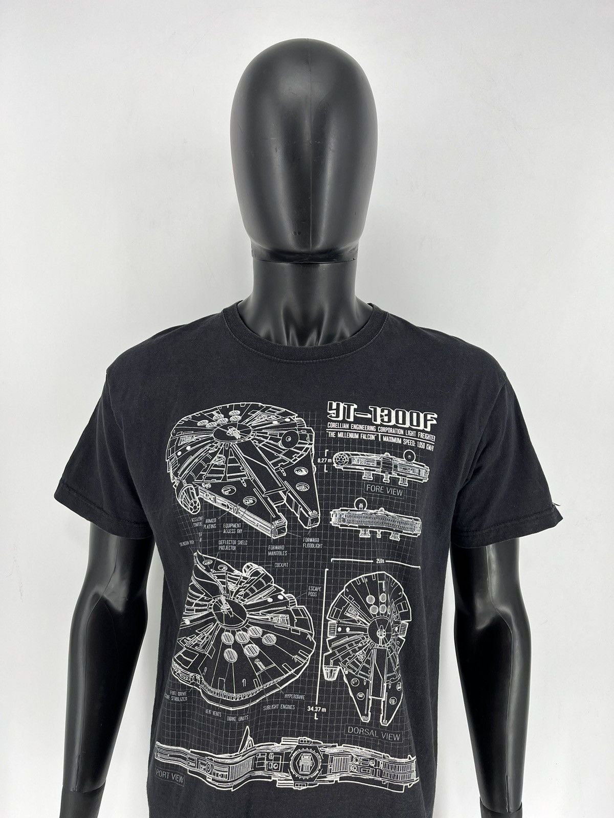 Star Wars × Vintage Vintage Star Wars Millennium Falcon Size Large Black Men’s Size US L / EU 52-54 / 3 - 1 Thumbnail