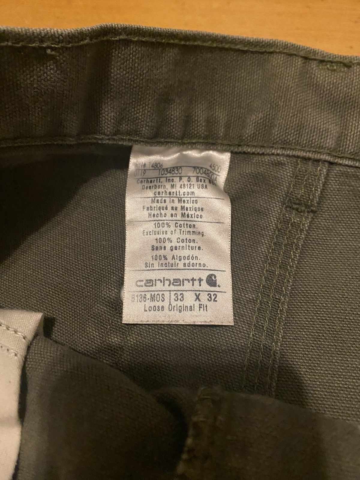 Carhartt × Vintage Carhartt moss green double knee Size US 33 - 3 Thumbnail