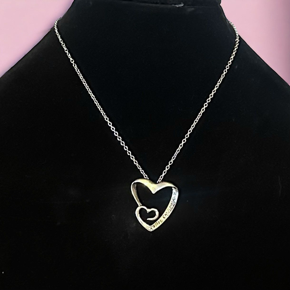 Other Silver tone My Sister, My Friend heart pendant necklace Size ONE SIZE - 1 Thumbnail