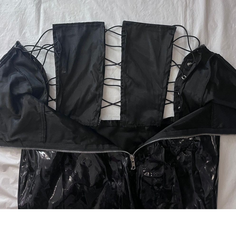 Other Pretty Little Thing Bodycon Mini Black vinyl Dress Size: 6 Size M / US 6-8 / IT 42-44 - 9 Thumbnail