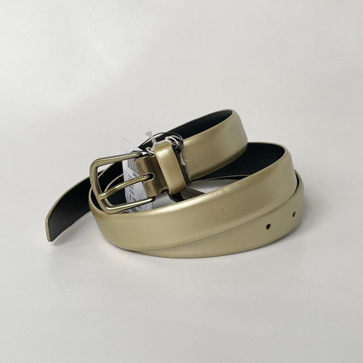 Comme des Garcons 2.5cm Gold Leather Belt Size 32 - 15 Thumbnail