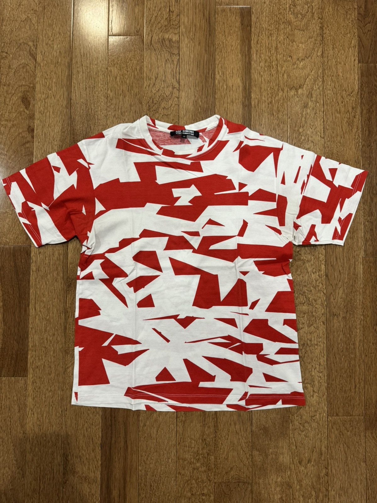 Raf Simons Raf simons SS08 geometry red and white tshirt Size US M / EU 48-50 / 2 - 1 Thumbnail