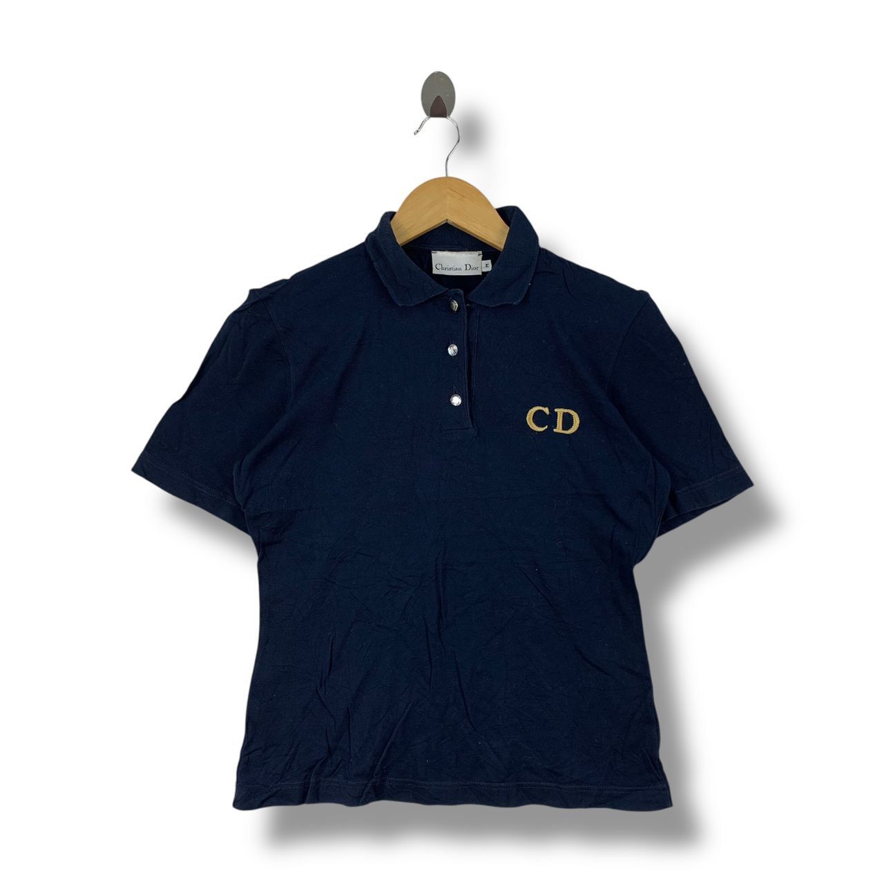 Christian Dior Monsieur × Vintage Vintage CHRISTIAN DIOR CD spellout polo tees Size M / US 6-8 / IT 42-44 - 1 Thumbnail