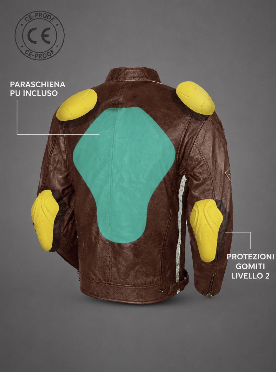Genuine Leather Jacket for motorbike in real leather Size US XL / EU 56 / 4 - 2 Thumbnail