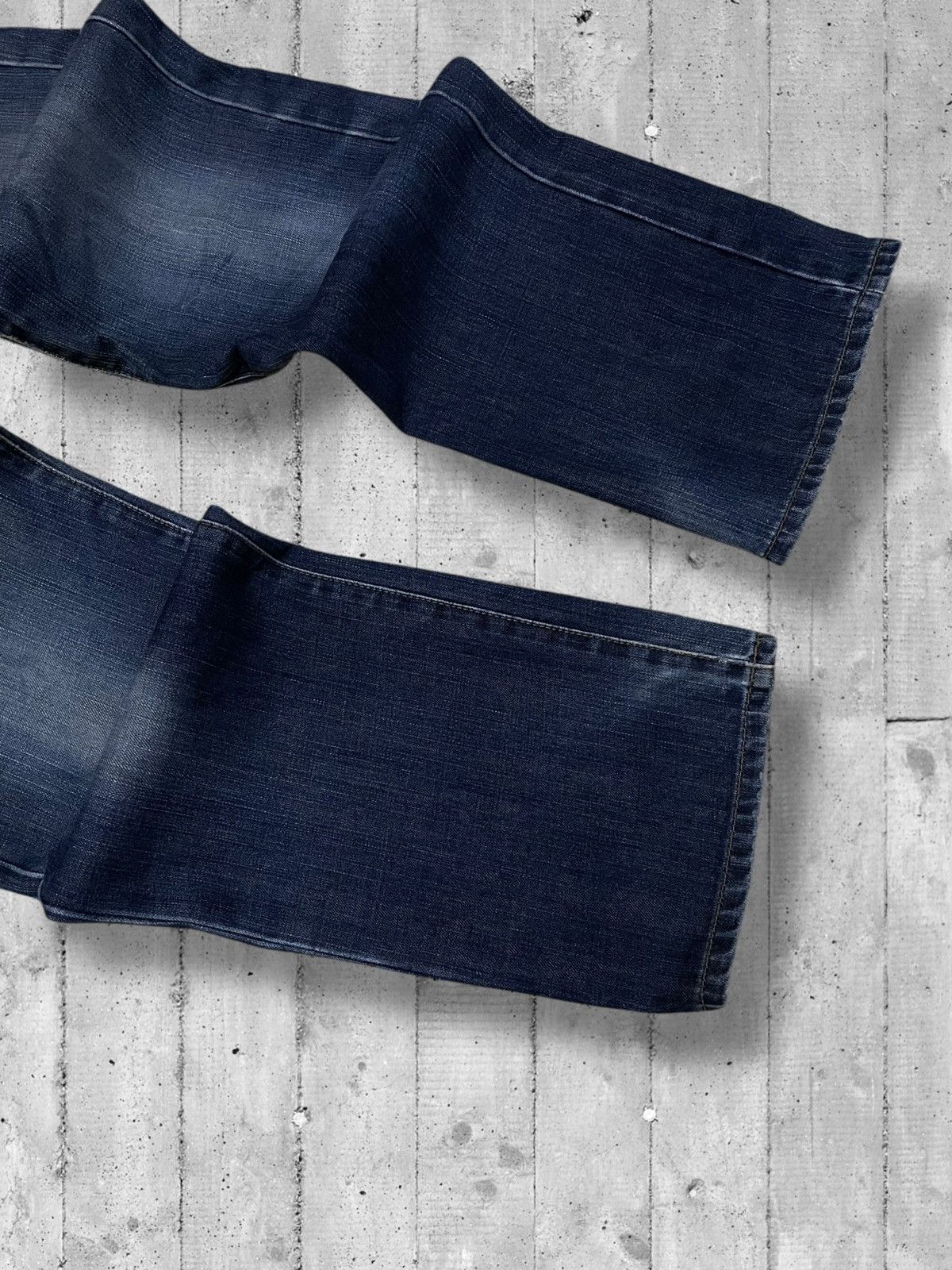 Designer × Edwin × Vintage Vintage 1990s Japan Desiner Edwin Distressed Blue Denim Size US 31 - 5 Thumbnail